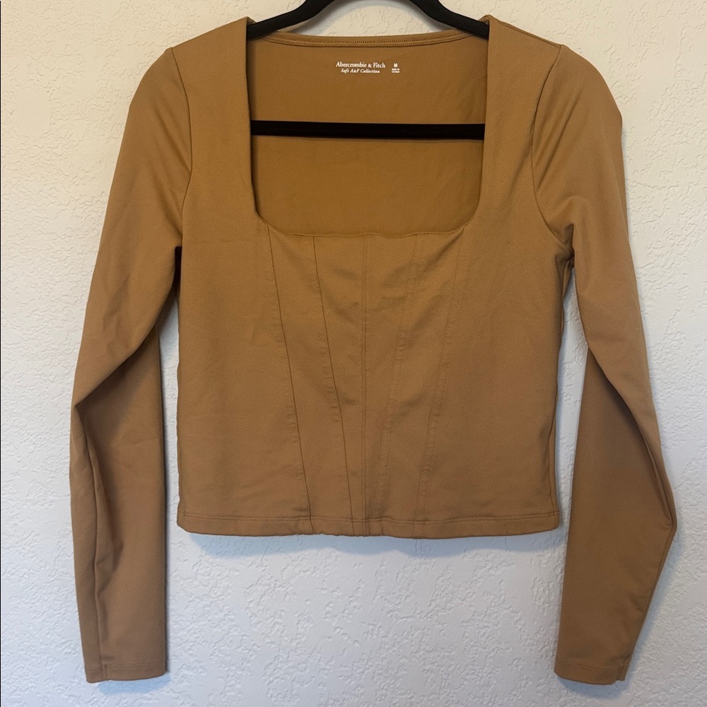 Abercrombie & Fitch Long Sleeve Square Neck Top – Size M